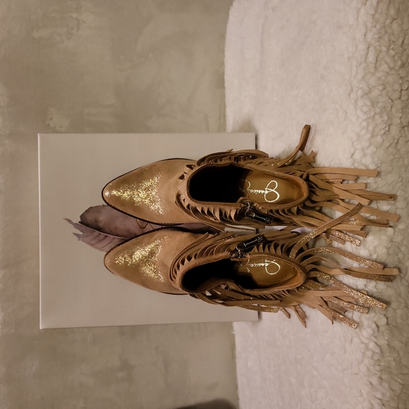 Jessica Simpson "Jewles" Ankle Boots with Fringe ~ Sz 8 ~ BOGO HALF - Picture 6 of 9